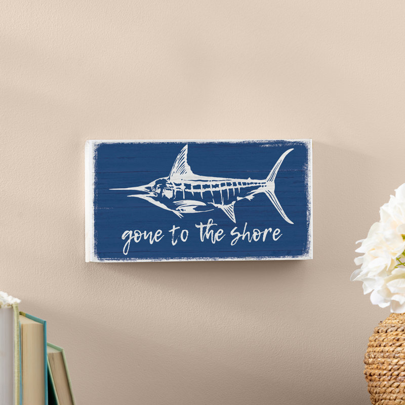 Panneau côtier en bois bord de mer Marlin 11 x 6 po