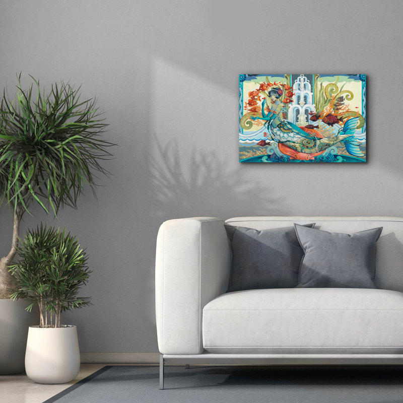 «Aquatic Flapper» par David Galchutt, art mural sur toile, H 18 po x l 26 po x P 0,75 po