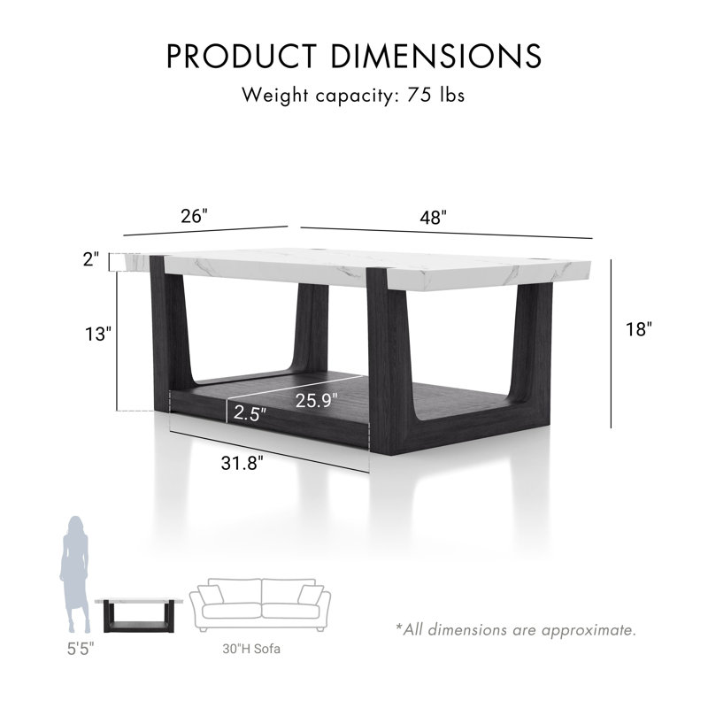 Table basse Niangua, Noir