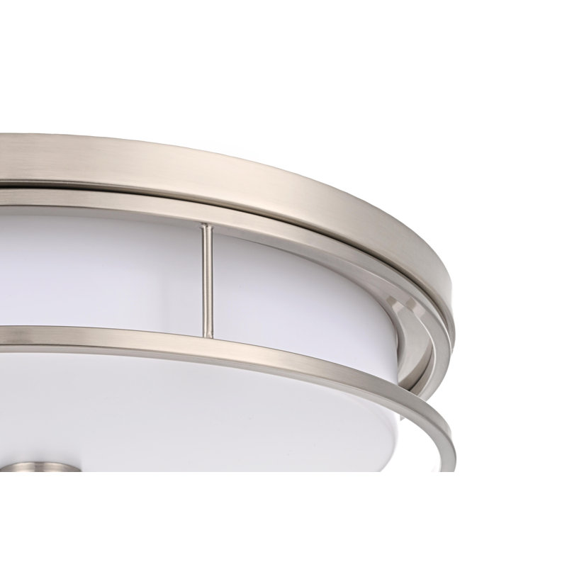 Ashok 20 inch LED Flush Mount , Polished Nickel