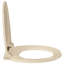 Siège de toilette beige à fermeture en douceur vidaXL-113007554