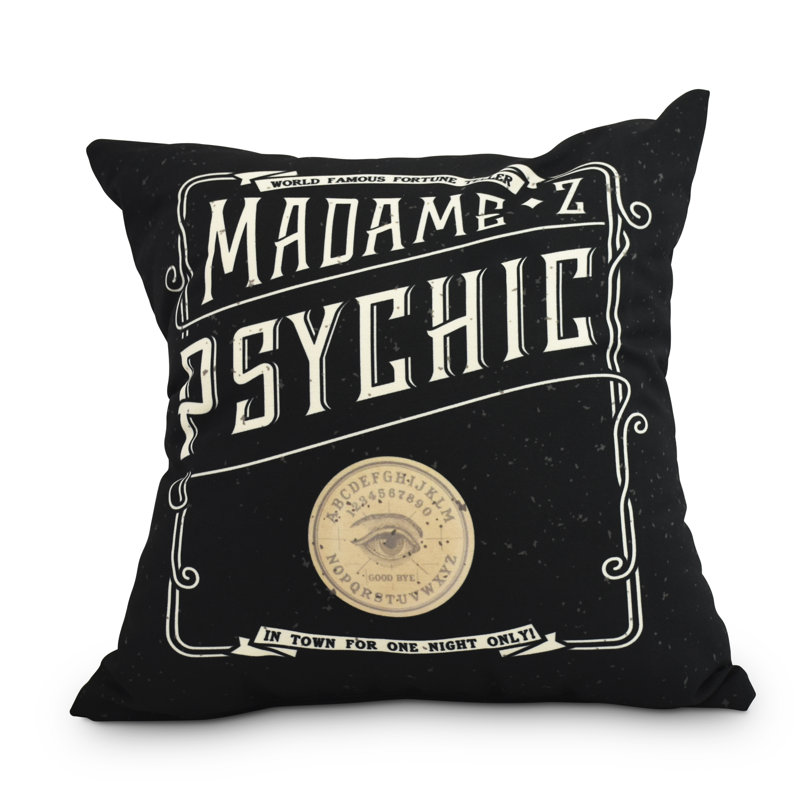 Coussin d'extérieur Witches Brew Square, Bleu / Crème, 16 po x 1 po