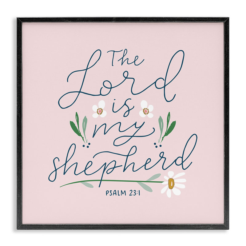 «Lord Is My Shepherd», estampe numérique par Blue Chair Blessing, H 12 po x l 12 po, Giclée encadrée noir minuit