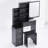 29.2" Small Space Left Bedside Cabinet Vanity Table With Cushioned Stool,Multi-Layer High Capacity Storage, Practical Fashionable Dresser-1500115220