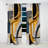 Glam Gold And Black Expression IV - Modern Velvet Curtain - Room Darkening - 1 panel-107831621