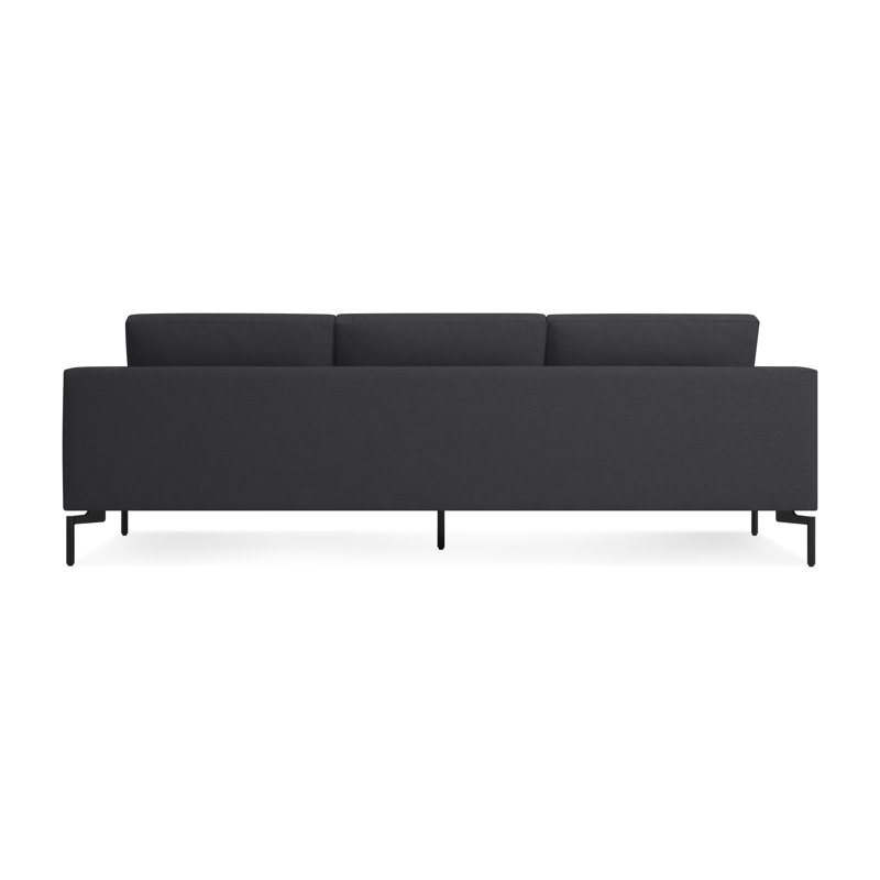 New Standard Sofa, 32" H x 92" W x 35" D, Maharam Meld in Panda Polyester Blend, Black