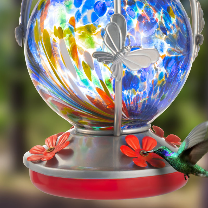 Mangeoire d'oiseaux décorative en verre Taton