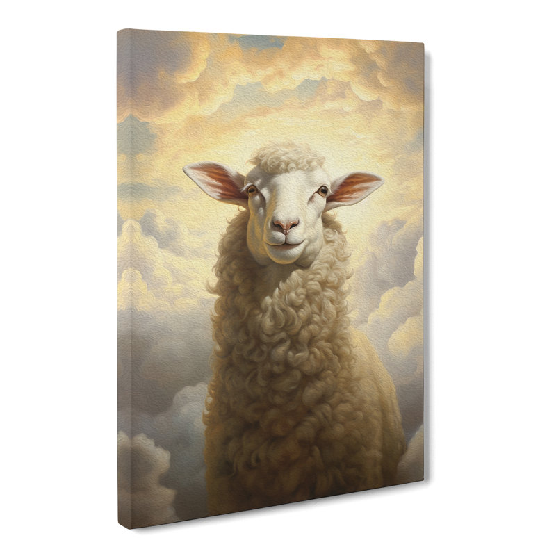 Sheep Classicism - Wrapped Canvas, 50cm H x 35cm W x 3cm D