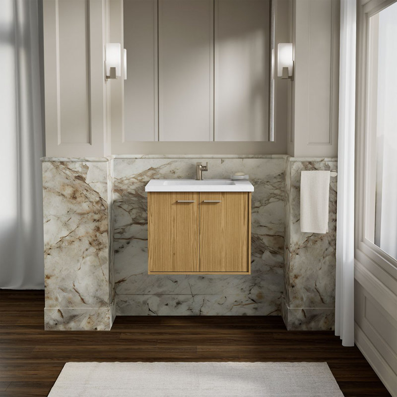 Jute® 24" Vanity Base Only with 2 Doors, Walnut Flax