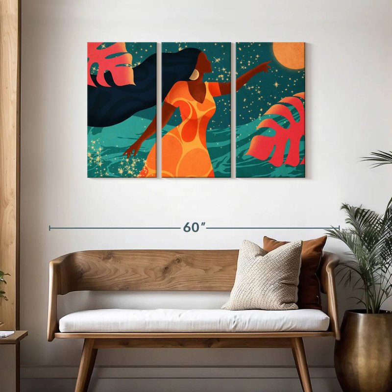 Leisha Latina Chasing Moonlight, 28" H x 45" W