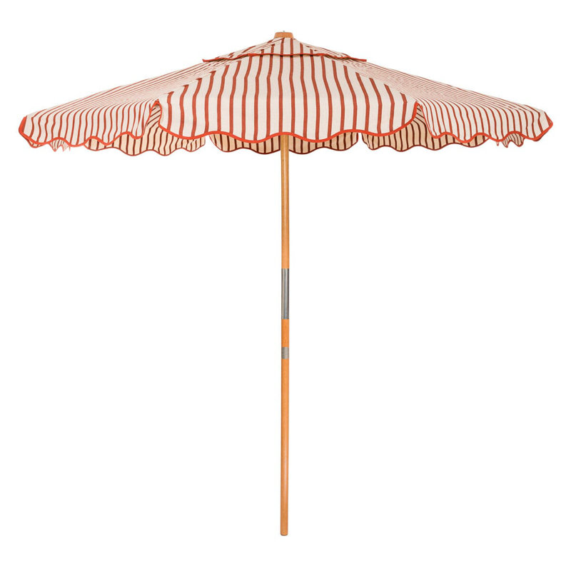 Market 84'' W Umbrella, Red/White Striped