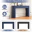 TREXM Entryway Table with Fluted Design, Modern Console Table with Storage, Oval Top and 2 Drawers-169745067