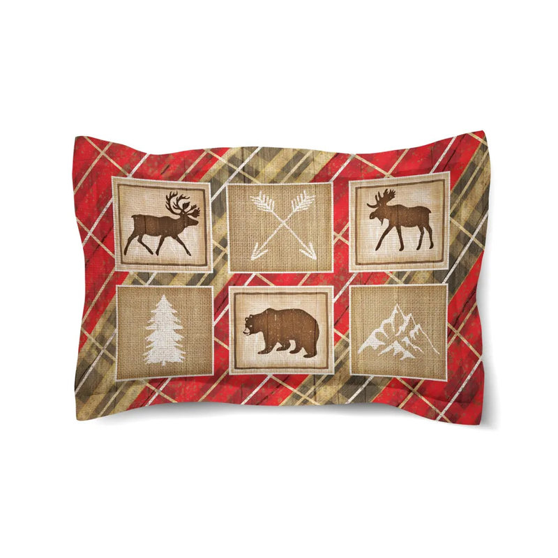 Housse de couette standard Laural Home Country Cabin II, Taie décorative format double