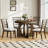 Eloria Retro 5-Piece Round Extendable Dining Table Set with Chairs-117217667-117217665