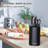 Cookit Universal Round Knife Block Holder – Black, Space-Saving Knife Organizer With Scissors Slot – Knives Not Included