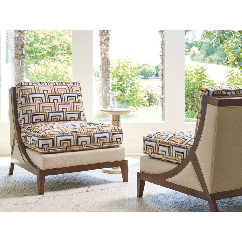 Sunset Key 33.5" H Upholstered Slipper Chair