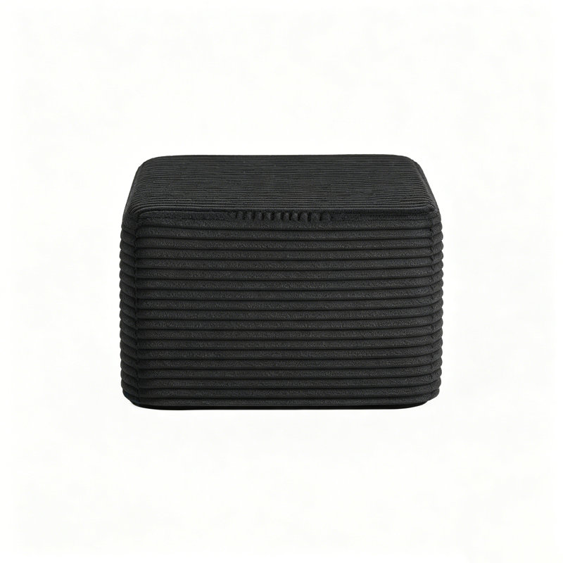 Repose-pieds rembourré 36 po, Black