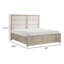 Lit plateforme tapissier avec rangement Burritt