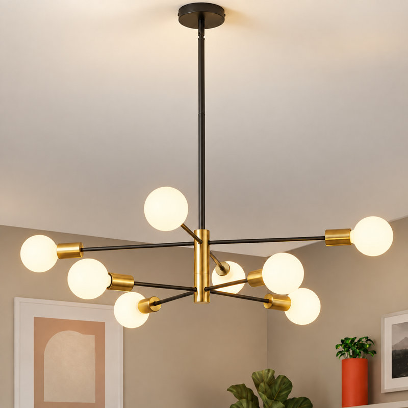 Cobina 8 - Light Sputnik Chandelier, Gold