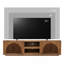 Console de meuble télé 92 pouces, pour téléviseur jusqu'à 100 pouces, sans assemblage, finition bourbon et noyer-727626459