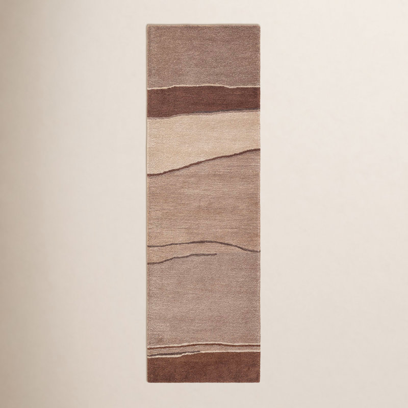 Roseburg Hand Tufted Wool Oliver Indoor Area Rug, Runner 2'6" x 8'