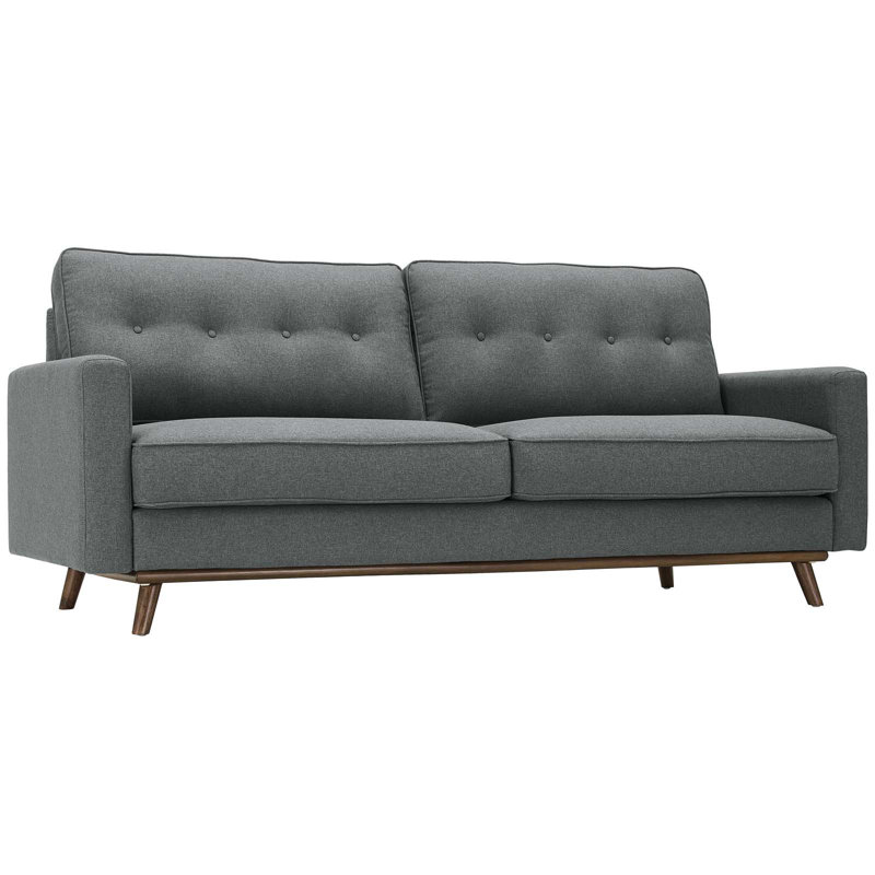 Canapé en tissu d'ameublement Prompt par Modway, Mélange de polyester gris