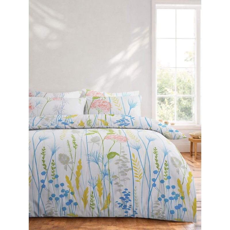 Bedding, Pink Floral, Sing Duvet Cover + 1 Pillowcase 