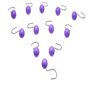 Evideco Strong Hold Suction Hooks -Bath-Kitchen-Home- Set of 2, Purple
