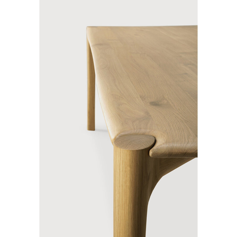 PI Solid Oak Dining Table, 30"H x 79"L x 37.5"W, Light Brown