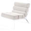 Chaise rembourrée en acrylique Ivory In Stylish Burles