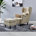 Beige Gray Cotton Blend/Linen Blend