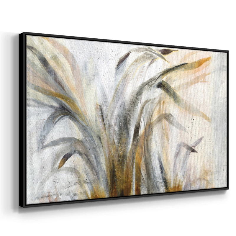 Déluge encadré sur toile, H 25 po x l 37 po x P 2 po, Noir
