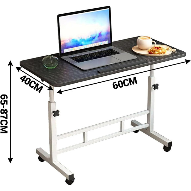 Metal Base Standing Desk, Black, 80 cm H x 60 cm W x 40 cm D