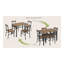 Ensemble de table de salle à manger pour 4 personnes, ensemble de table de salle à manger en bois avec chaises pour la cuisine et la salle à manger, ensemble de salle à manger compact pour petits espaces, brun rustique