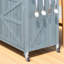 Îlot de cuisine extérieur avec armoire de rangement, table de gril avec plateau en acier inoxydable et support à épices-110602212