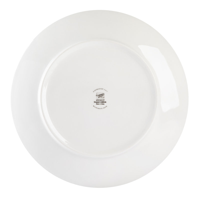 16-Piece White Porcelain Square Dinnerware Set