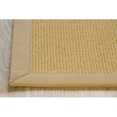 Sisal rug Brentford - flat woven light colour / border Beige