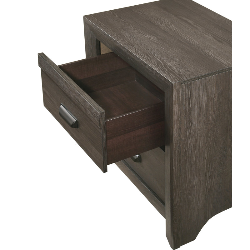 Table de bout de table de chevet contemporaine 1Pc avec deux tiroirs de rangement