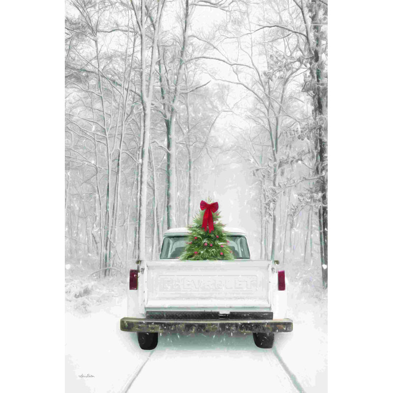 Snowy Drive dans une Chevy, H 12 po x l 8 po