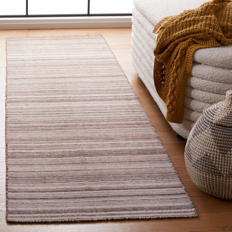 Zurich Flat Weave Performance Striped Rug, Runner 2'3" x 9'