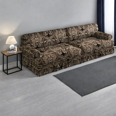 Spacious 93.7" Oxford Fabric Sofa, Mid-century Style With Rolled Arms For Home & Office