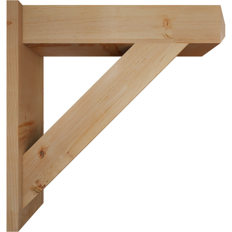 Artisan traditionnel en bois rustique, P 32 po x H 32 po, Sapin Douglas de 7 1/2 po (lisse)