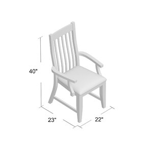 Lark Manor Fingal Slat Back Arm Chair & Reviews | Wayfair