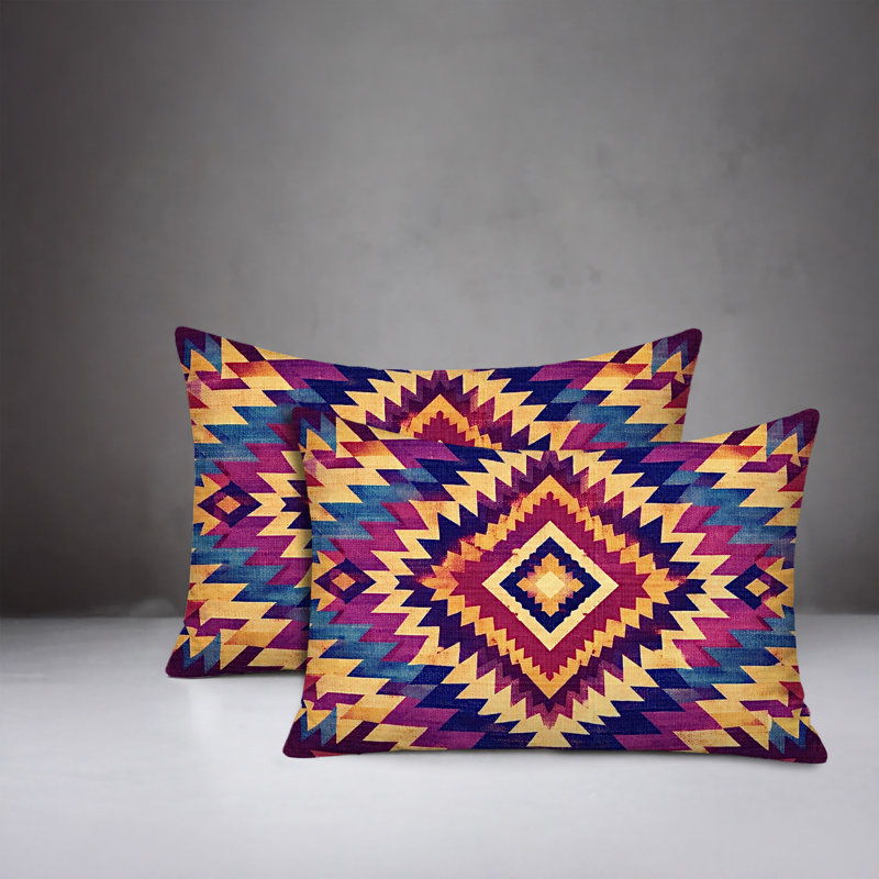 Oreiller réversible intérieur / extérieur Kenai, 20 po x 14 po, Royal