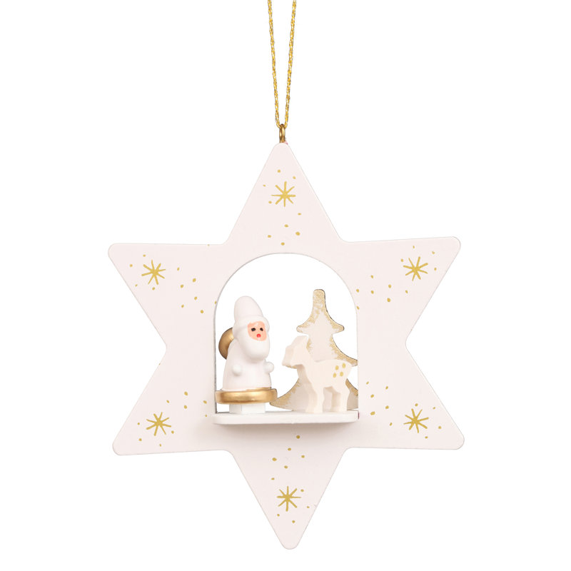 4'' Wood Hanging Figurine Ornament