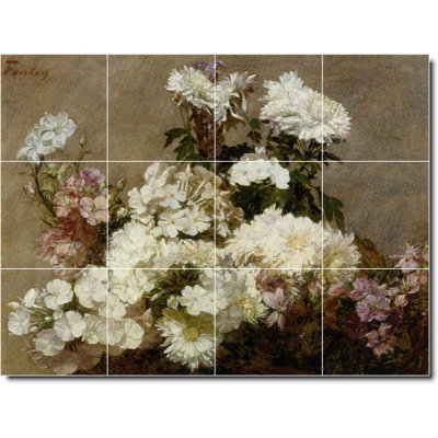 24" x 18" Ceramic Painting Decorative Mural Tile 6" x 6"