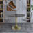 Kostadinka 36" Round Dining Table with Sintered Stone Top and Gold Steel Pedestal Base Kitchen Table Seats 2-4 Person-1735156826-1701855209