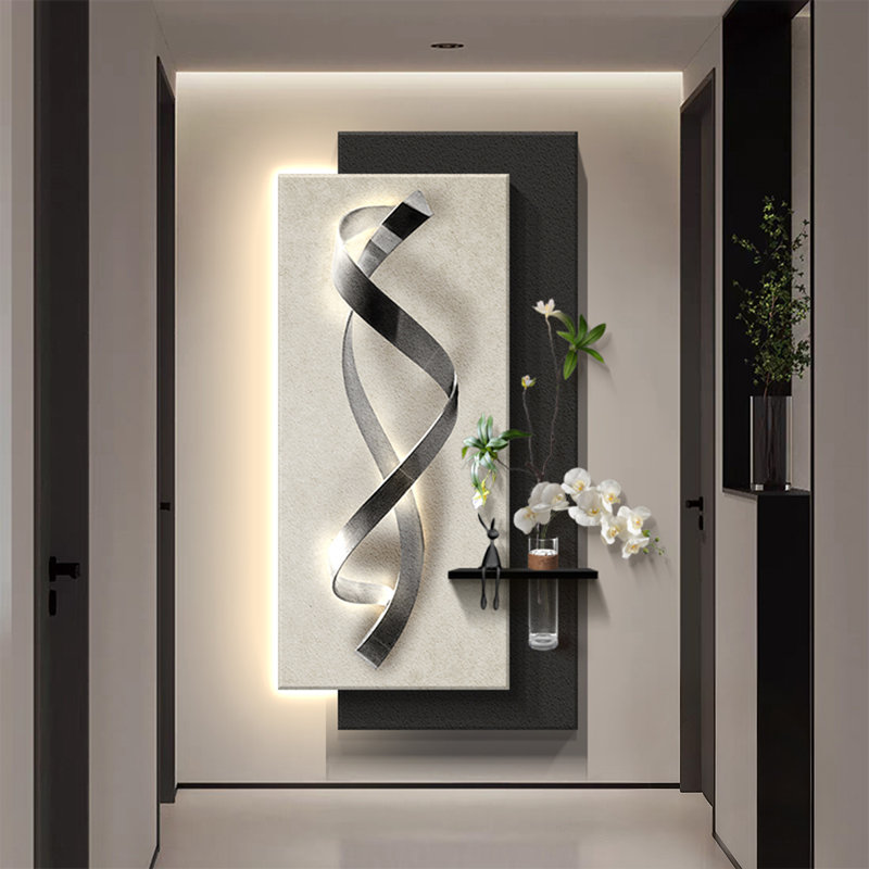 Image murale d'art moderne en grès, H 62,99 po x l 31,5 po