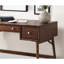 Table de travail avec placage en noyer et tiroir
