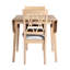 Salle à manger avec table extensible et 2 chaises ergonomiques. Forme rectangulaire. Style. Couleur naturelle. Ensemble de couleurs de revêtement de cuisine Construction Furniture Hévéa-1958919286